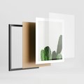 Plakat w ramie 40x50 - Minimalizm Natury - kaktus, zbliżenie - rama czarna