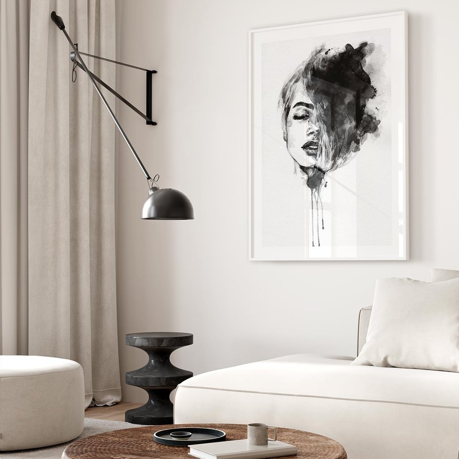 Plakat bez ramy 21x30 - Kobieta w akwareli - kobieta, akwarela