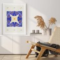 Plakat bez ramy 30x40 - Księga Abstrakcji - abstrakcyjna boho kompozycja, granatowe ćmy