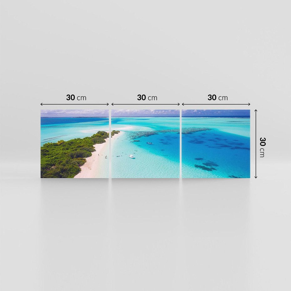 Obraz na płótnie 90x30 - Tropikalna wyspa nad oceanem - tropikalna, wyspa