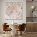 Obraz w ramie 80x80 - Wyjątkowa Stylizacja - marmur, złoto - rama drewno