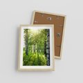 Plakat w ramie 30x40 - Lasowa Księżycowa Noc - las, drzewa - rama drewno