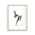 Plakat w ramie 30x40 - Taniec w akwareli - taniec, akwarela - rama drewno