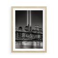 Plakat w ramie 50x70 - Miasto ożywione nocą - miasto, noc - rama drewno