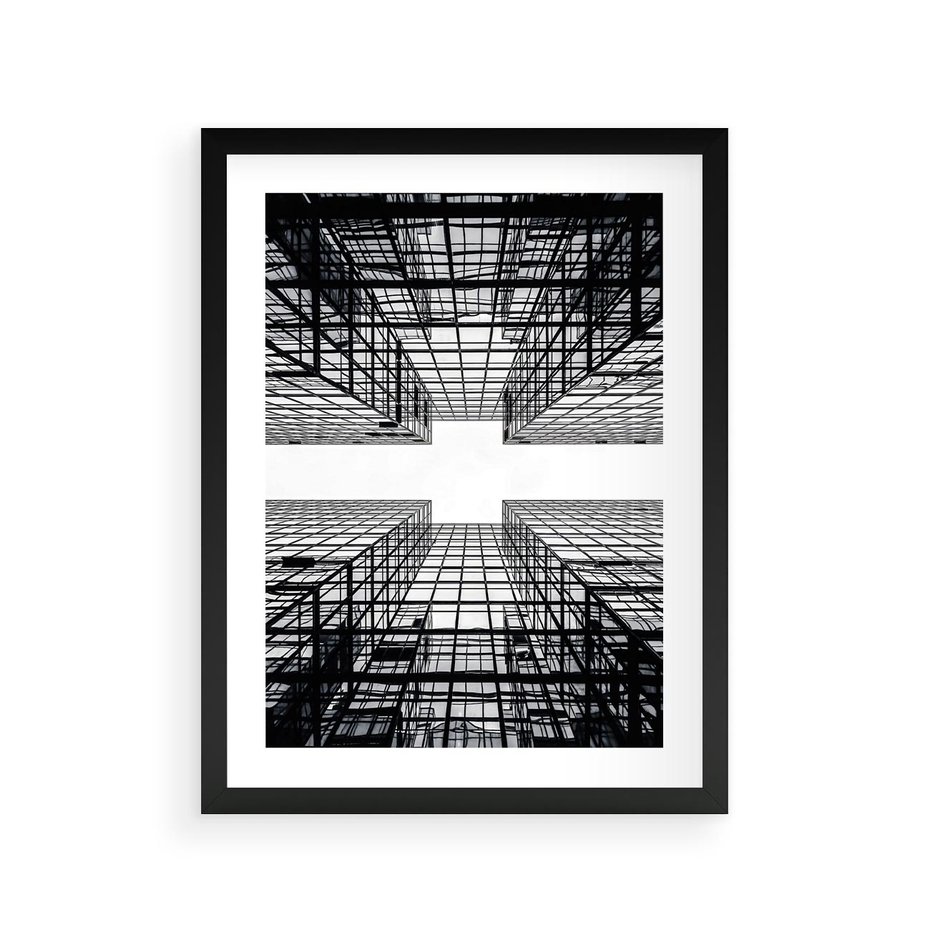 Plakat w ramie 30x40 - Czar i Wielkość - wieżowce, architektura - rama czarna