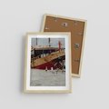 Plakat w ramie 30x40 - Przygoda na Horyzoncie - port, statek - rama drewno