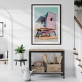Plakat bez ramy 30x40 - Miami Beach - plaża miami, domek ratownika