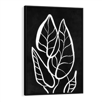 Obraz w ramie 70x100 - Lustrzane Odbicie - mroczna sztuka, minimalizm - rama czarna