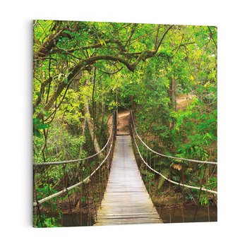 Obraz na płótnie 70x70 - Tajemniczy most w tajskim lesie - Tajlandia, most