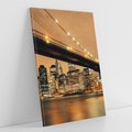 Obraz na płótnie 80x120 - magiczne połączenie miast - most, Nowy Jork
