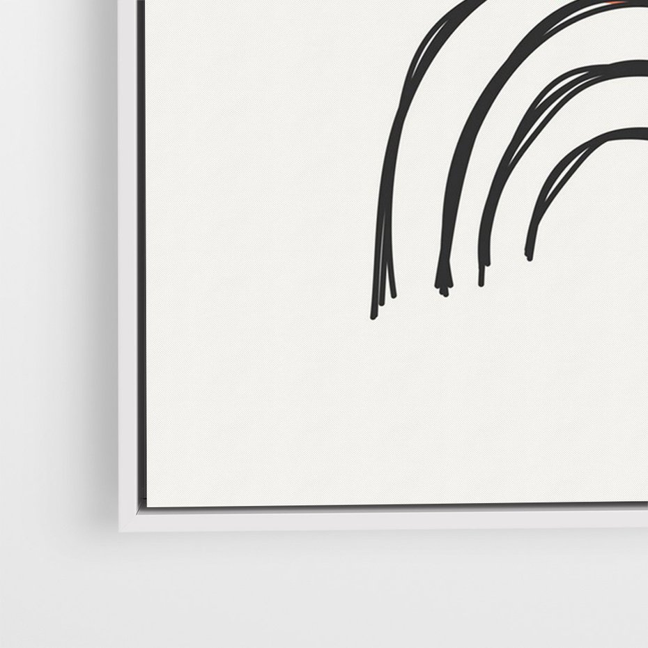 Obraz w ramie 70x100 - Lustrzane Widzenie - koło, boho styl - rama biała