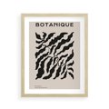 Plakat w ramie 40x50 - Księga Odbić - abstrakcyjne liśćie, roślinne motywy - rama drewno