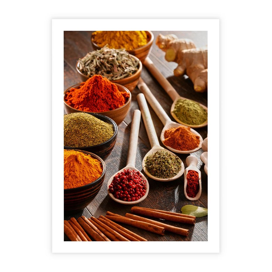 Plakat bez ramy 40x50 - Smakowite Aromaty - przyprawy, kuchnia