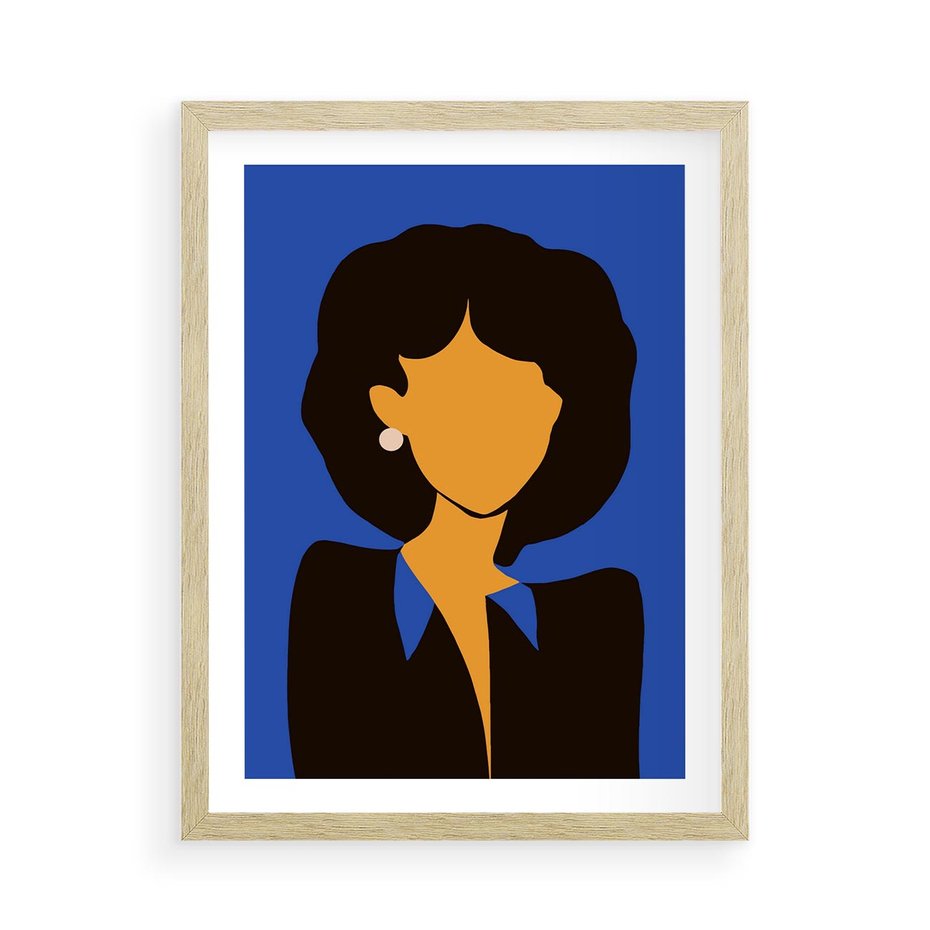 Plakat w ramie 50x70 - Modernistyczne Wibracje - sztuka nowoczesna, plakat - rama drewno