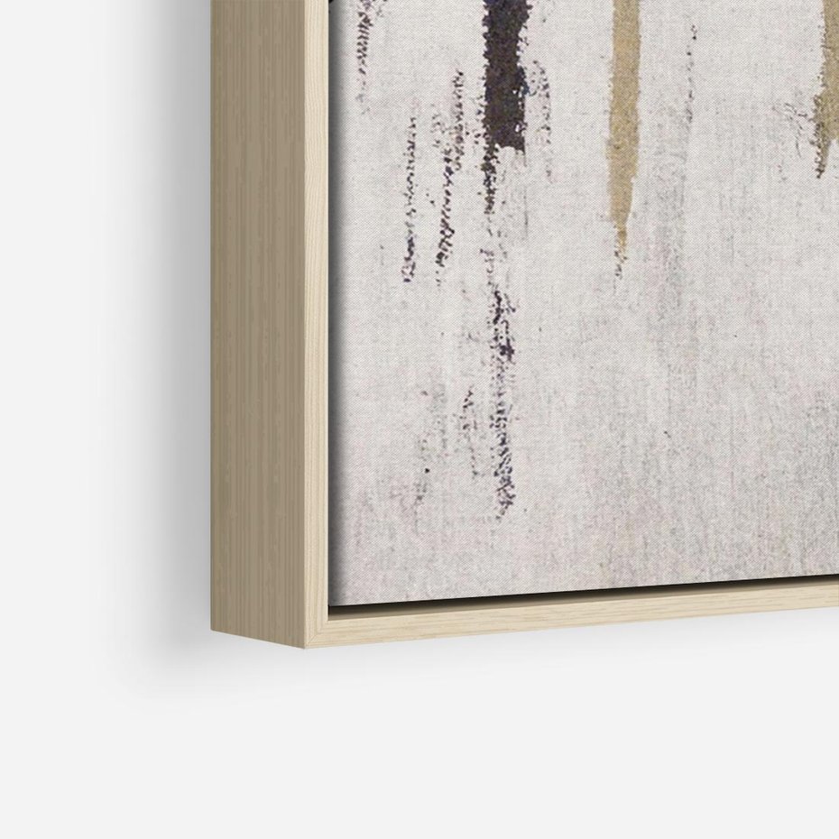 Obraz w ramie 120x80 - Odyseja w świetle i cieniu - abstrakcja, porysowana ściana - rama drewno