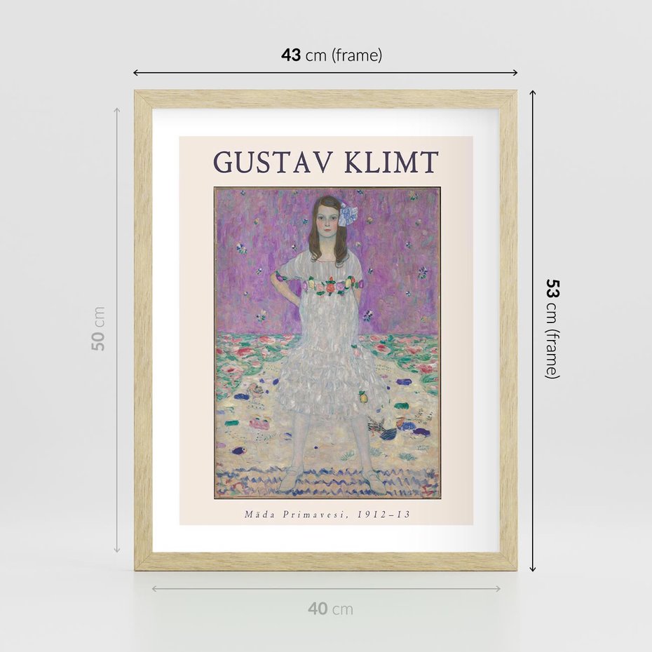 Plakat w ramie 40x50 - Gustav Klimt: Reprodukcja - reprodukcja, gustav klimt - rama drewno