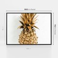 Obraz w ramie 100x70 - Ekskluzywny Akcent - złoty, ananas - rama czarna