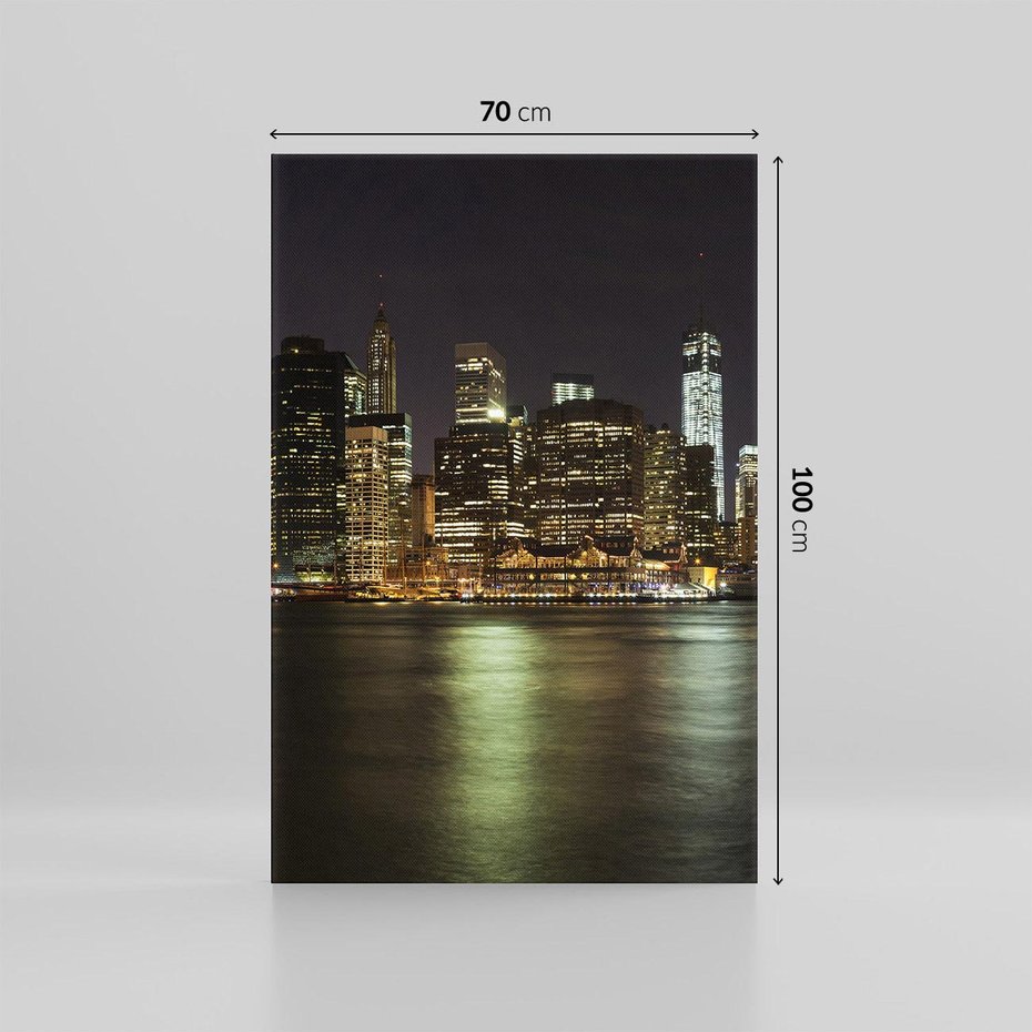 Obraz na płótnie 70x100 - Nowy Jork nocą - New York, Nowy