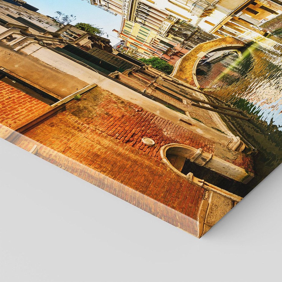 Obraz na płótnie 40x40 - Magia Kanałów Weneckich - Wenecja, kanały