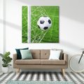 Obraz na płótnie 50x50 - Namiętność Piłki i Gola - piłka nożna, gol