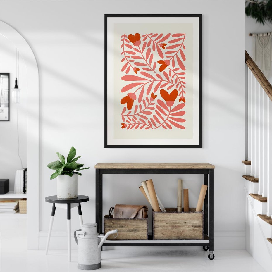 Plakat bez ramy 21x30 - Taniec komplementarnych barw - kwiaty, pastelowe kolory