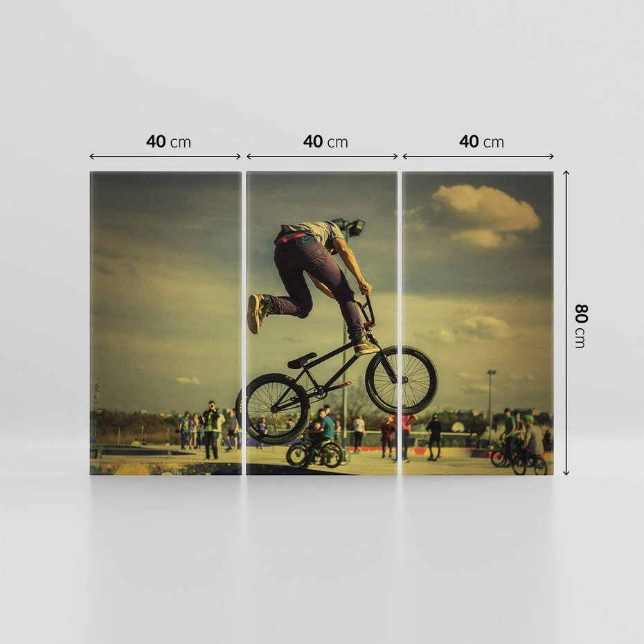 Obraz na płótnie 120x80 - "BMX - Sportowa Adrenalina - BMX, rower