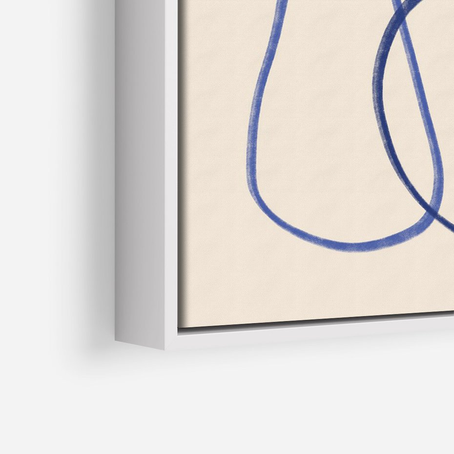 Obraz w ramie 70x100 - Migocące Pastelowe Impresje - minimalistyczny abstrakcyjny obraz, prymitywne kwiatki - rama biała