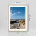 Plakat w ramie 50x70 - Boho na Plaży - plaża, pomost - rama drewno