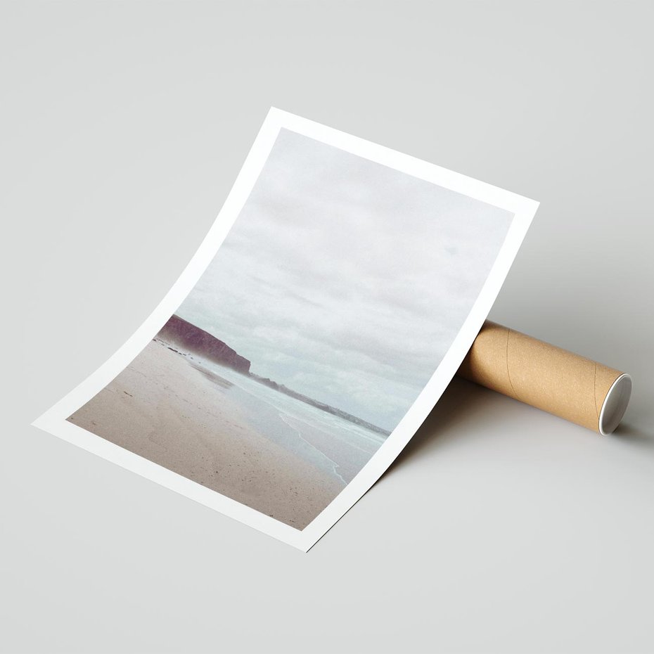 Plakat bez ramy 40x50 - Mglista Plaża - plaża, mglisty krajobraz