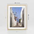 Plakat w ramie 30x40 - Podróże w Czasie: Perspektywiczna Uliczka - uliczka, perspektywa - rama drewno