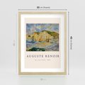 Plakat w ramie 30x40 - Plakat z Reprodukcją A. Renoira - Auguste Renoir, Morze i klify - rama drewno