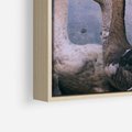 Obraz w ramie 50x70 - Spotkanie Wśród Piór - uchwycony moment, fotografia - rama drewno