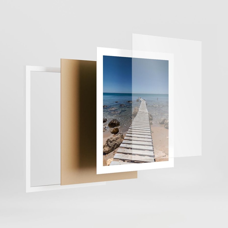 Plakat w ramie 40x50 - Oaza spokoju - plaża, morze - rama biała