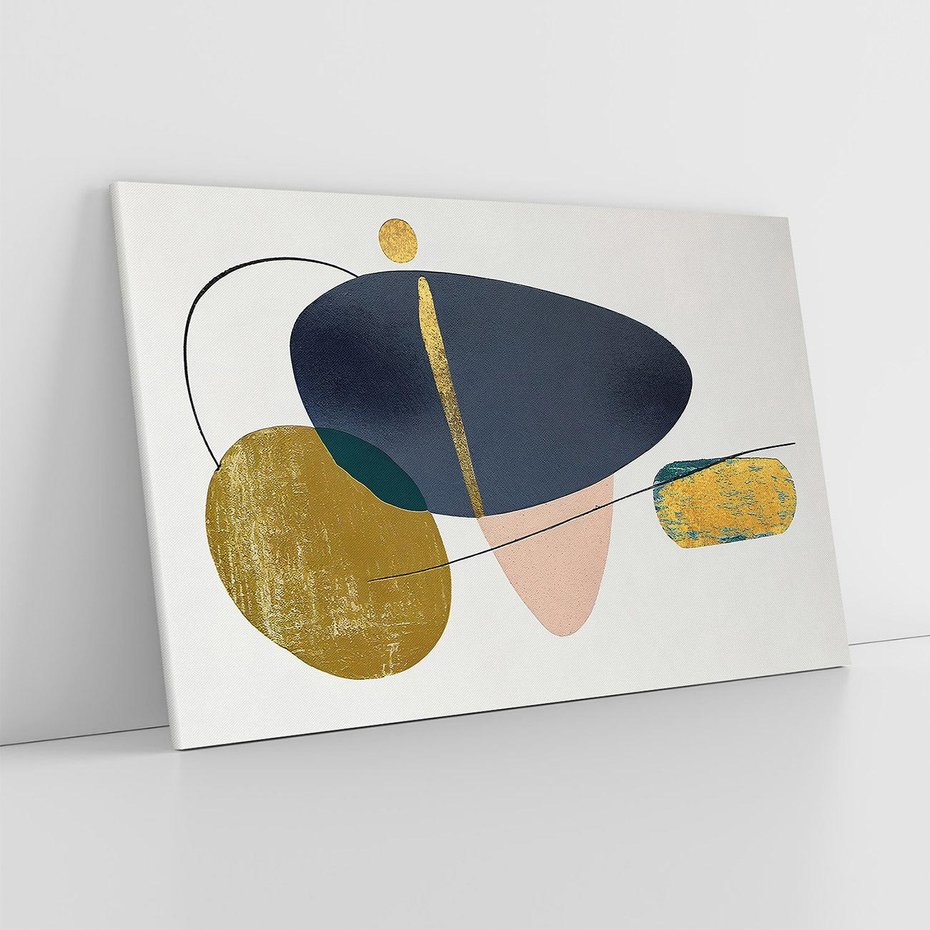 Obraz na płótnie 70x50 - Złoto Granatu - abstrakcyjne plamy koloru, złoto