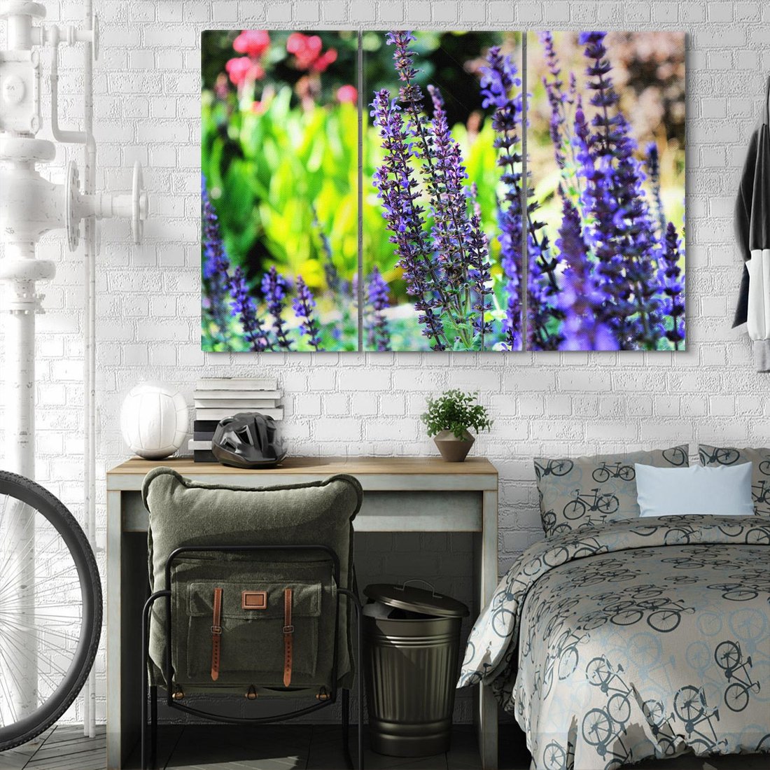Obraz na płótnie 120x80 - Ogród Lawendowy - lawenda, kwiat