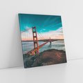 Obraz na płótnie 50x50 - Złoty Gate: majestatyczny most Ameryki - Golden Gate, most