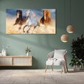 Obraz na płótnie 140x70 - Siła i elegancja - konie, galop