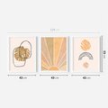 Zestaw obrazy w ramie 40x50 galeria - Boho, monstera, tęcza, nowoczesne - rama biała