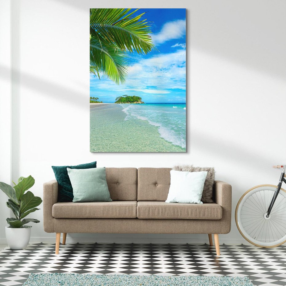 Obraz na płótnie 70x100 - Ucieczka do Raju - wyspa tropikalna, plaża
