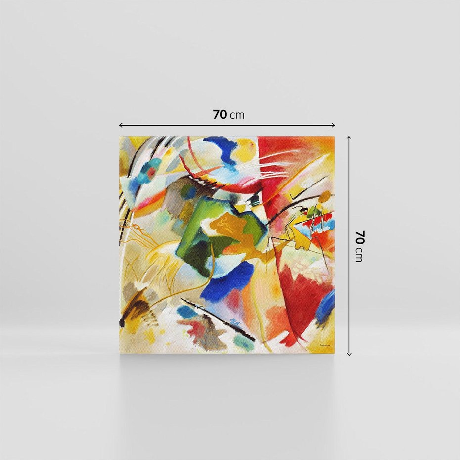 Obraz na płótnie 70x70 - "Obraz z Zielonym Centrum" (1913) Wassily Kandinsky - Reprodukcja - reprodukcja, obraz na płótnie