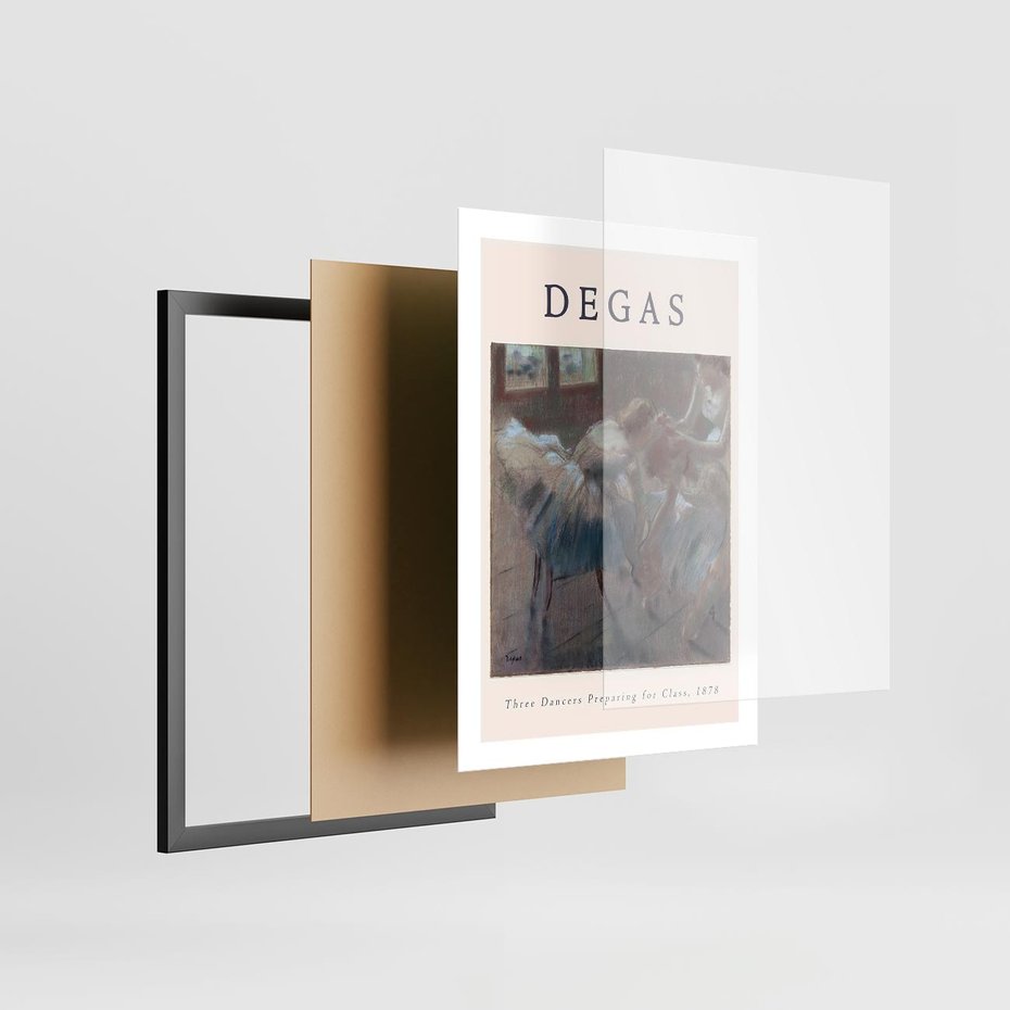 Plakat w ramie 50x70 - Elegancja Baletu na Plakacie - reprodukcja, degas - rama czarna