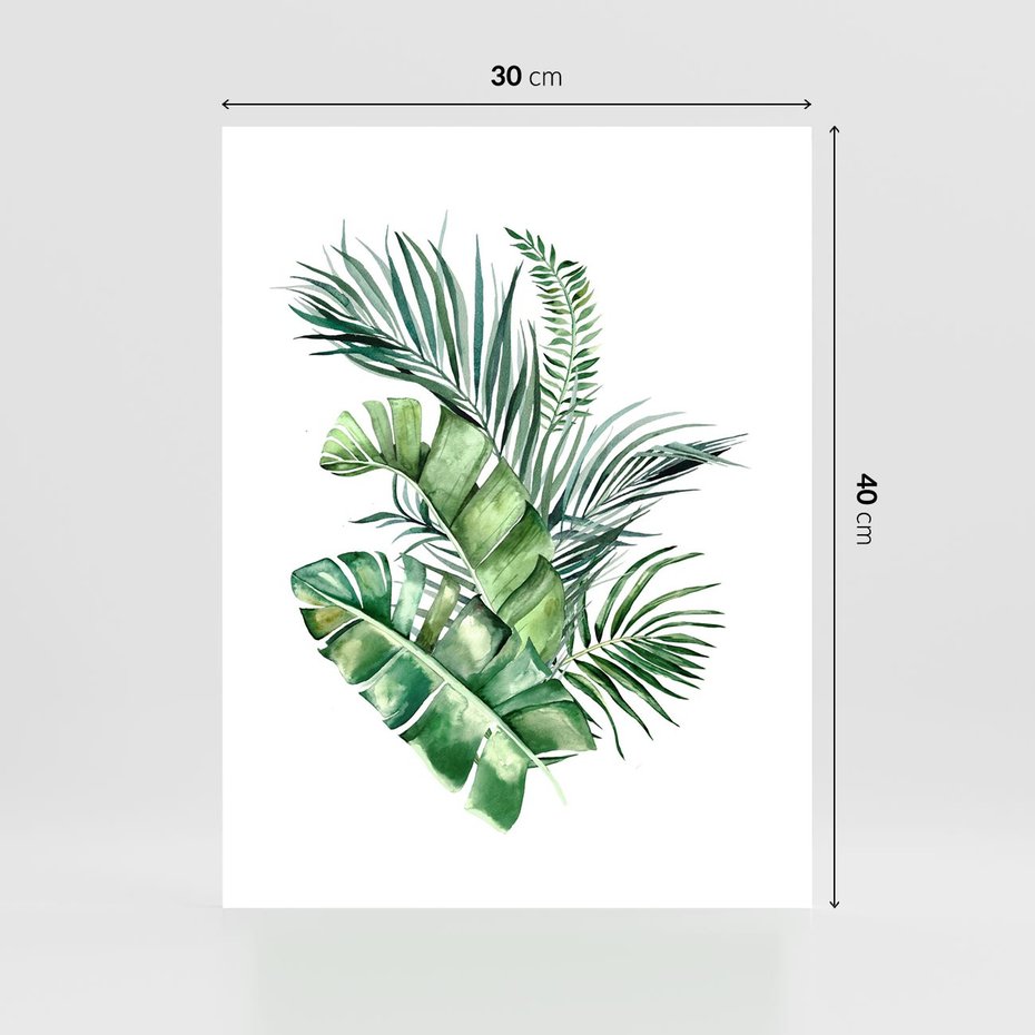 Plakat bez ramy 30x40 - Piękno Złotej Rośliny - złote, liście