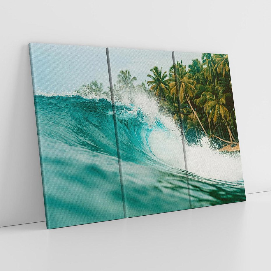 Obraz na płótnie 120x80 - Rajskie Wybrzeże - fotografia, duża fala