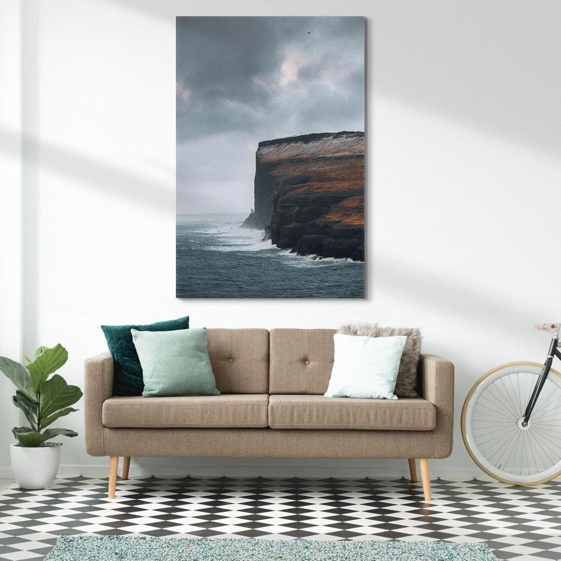 Obraz na płótnie 80x120 - Przyroda w Majestacie - fiordy, klify