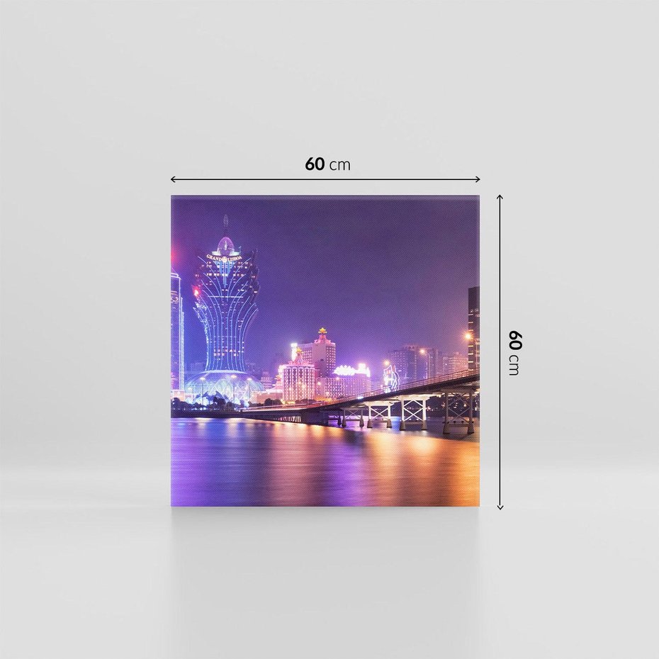 Obraz na płótnie 60x60 - Macau: Spotkanie dwóch światów - Macau, Hong