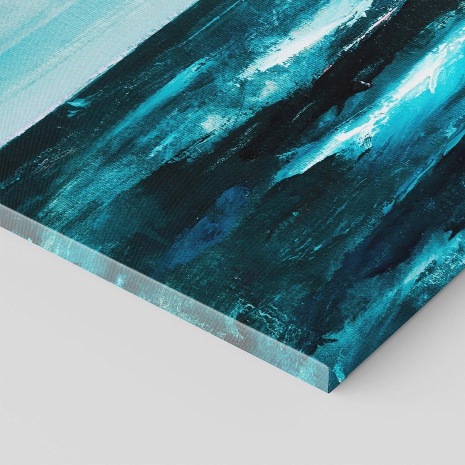 Obraz na płótnie 70x50 - Burza Nad Granatowym Oceanem - piękny marynistyczny obraz olejny, wzburzone ciemne morze