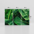 Obraz na płótnie 120x80 - Zaklęta roślinna ekspresja - liście bananowca, gęsto ułożone