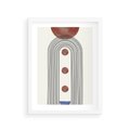 Plakat w ramie 30x40 - Symfonia Kształtów - nowoczesny plakat, styl midcentury - rama biała