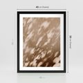 Plakat w ramie 40x50 - Abstrakcyjna Kompozycja: Cień na Ścianie - cień na ścianie, beżowe kolory - rama czarna