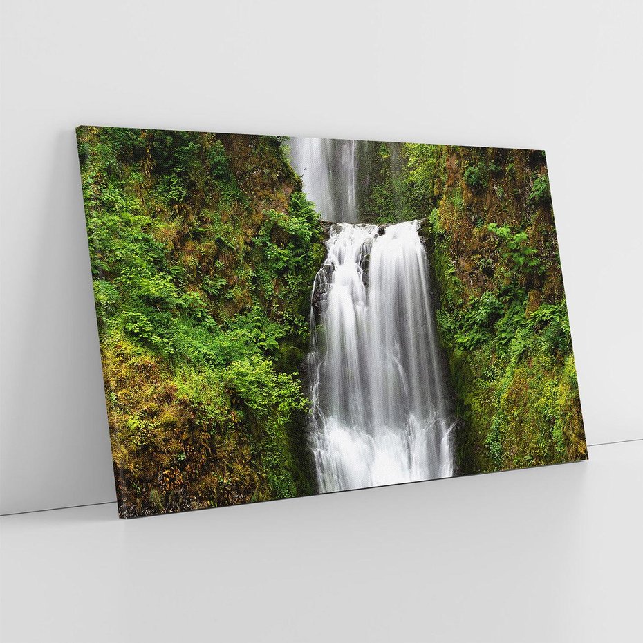 Obraz na płótnie 100x70 - Siła i Urok Natury - wodospad, las